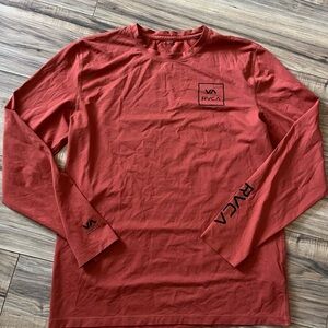 RVCA Men's Burnt Orange Long Sleeve Rashguard